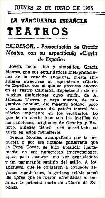 Pepe Tovar y Gracia Montes - 1955